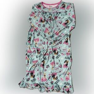 Barbie Light Teal and Pink Printed Nightgown